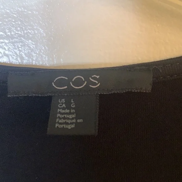 COS Black Wrap Dress - Picture 3 of 8